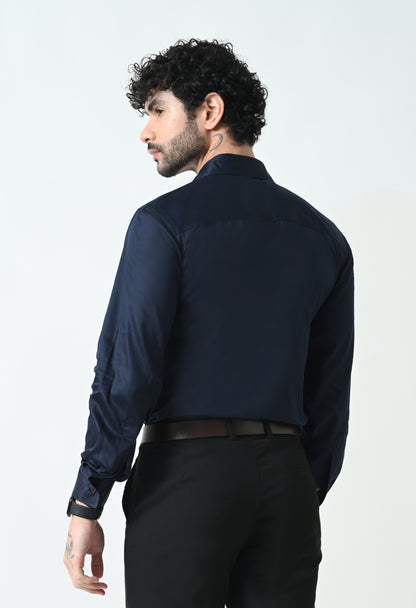 Indyslay Blue Designer premium stone work Cotton sheen Shirt (Sun Rays)