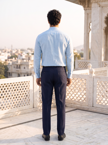 Light Blue Khadi Cotton Shirt